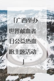 广西举办世界献血者日公益热血跑主题活动