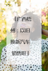 广西梧州：以旧换新汽车销售旺