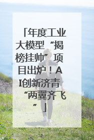 年度工业大模型“揭榜挂帅”项目出炉！AI创新济青“两翼齐飞”