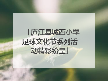 庐江县城西小学足球文化节系列活动精彩纷呈