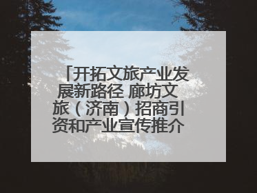 开拓文旅产业发展新路径 廊坊文旅（济南）招商引资和产业宣传推介活动举行