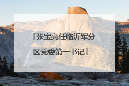 张宝亮任临沂军分区党委第一书记