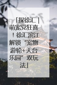 探徐汇｜萌宠党狂喜！徐汇滨江解锁“宠物游轮+天台乐园”双玩法