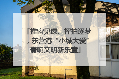 推窗见绿、挥拍逐梦，东营港“小城大爱”奏响文明新乐章