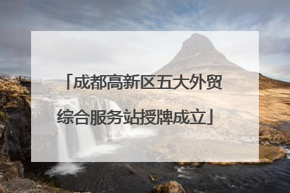 成都高新区五大外贸综合服务站授牌成立