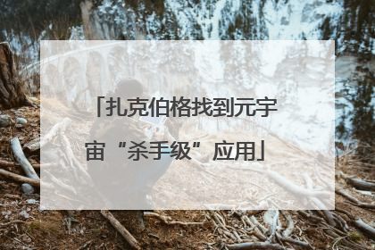 扎克伯格找到元宇宙“杀手级”应用