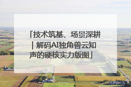 技术筑基、场景深耕｜解码AI独角兽云知声的硬核实力版图