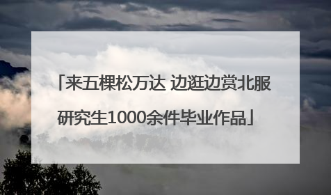 来五棵松万达 边逛边赏北服研究生1000余件毕业作品
