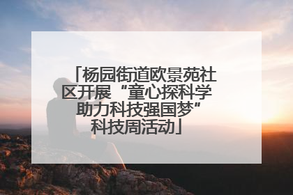 杨园街道欧景苑社区开展“童心探科学 助力科技强国梦”科技周活动