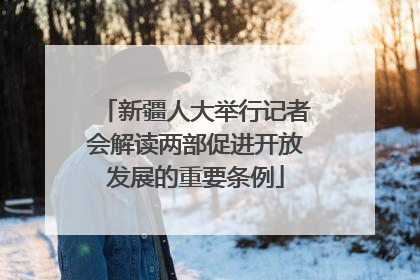 新疆人大举行记者会解读两部促进开放发展的重要条例
