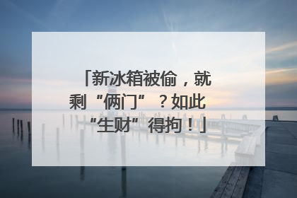 新冰箱被偷，就剩“俩门”？如此“生财”得拘！