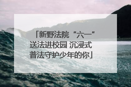 新野法院“六一”送法进校园 沉浸式普法守护少年的你
