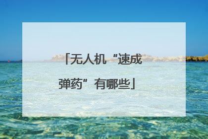 无人机“速成弹药”有哪些