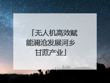 无人机高效赋能澜沧发展河乡甘蔗产业