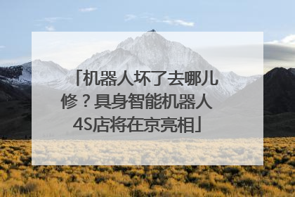 机器人坏了去哪儿修？具身智能机器人4S店将在京亮相
