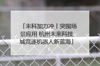 未科加力冲丨突围场景应用 杭州未来科技城竞逐机器人新蓝海