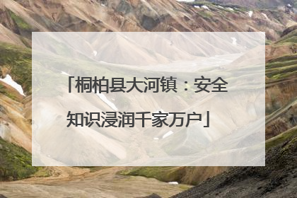 桐柏县大河镇：安全知识浸润千家万户