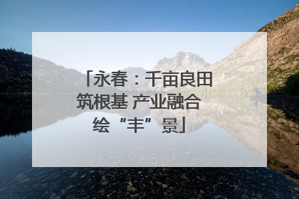 永春：千亩良田筑根基 产业融合绘“丰”景