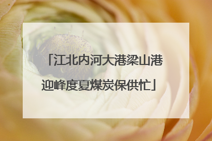 江北内河大港梁山港迎峰度夏煤炭保供忙