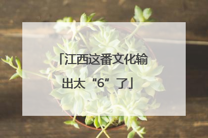 江西这番文化输出太“6”了