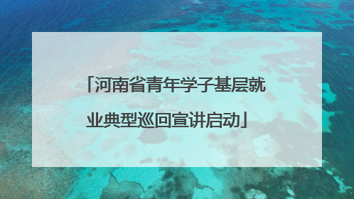 河南省青年学子基层就业典型巡回宣讲启动