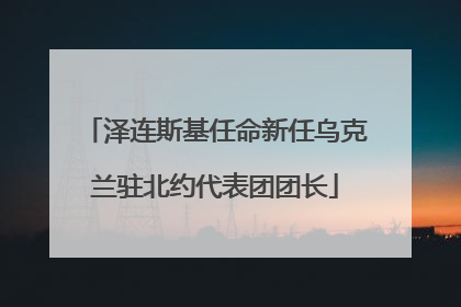 泽连斯基任命新任乌克兰驻北约代表团团长