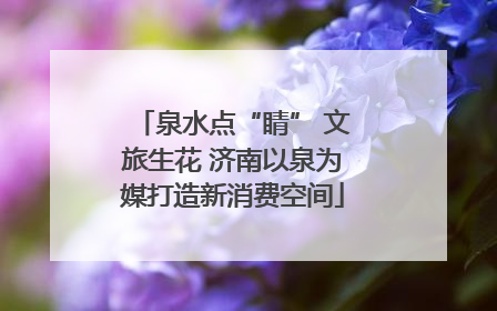 泉水点“睛” 文旅生花 济南以泉为媒打造新消费空间