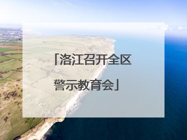 洛江召开全区警示教育会