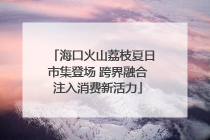 海口火山荔枝夏日市集登场 跨界融合注入消费新活力