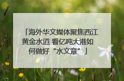 海外华文媒体聚焦西江黄金水道 看亿吨大港如何做好“水文章”