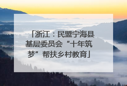 浙江：民盟宁海县基层委员会“十年筑梦”帮扶乡村教育