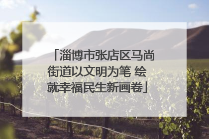 淄博市张店区马尚街道以文明为笔 绘就幸福民生新画卷