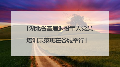 湖北省基层退役军人党员培训示范班在谷城举行