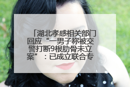 湖北孝感相关部门回应“一男子称被交警打断9根肋骨未立案”：已成立联合专班开展工作