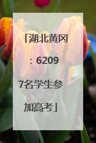湖北黄冈：62097名学生参加高考