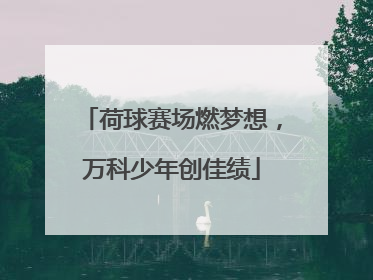 荷球赛场燃梦想，万科少年创佳绩