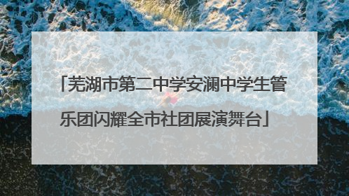 芜湖市第二中学安澜中学生管乐团闪耀全市社团展演舞台