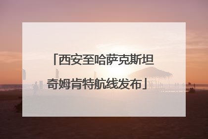 西安至哈萨克斯坦奇姆肯特航线发布
