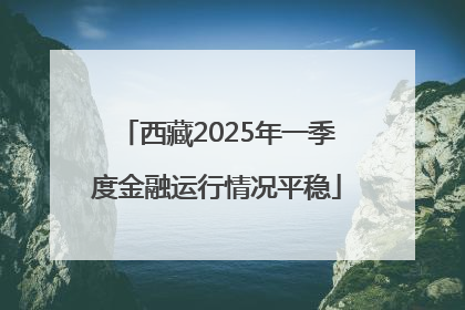 西藏2025年一季度金融运行情况平稳