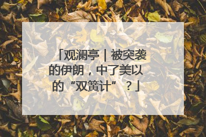 观澜亭｜被突袭的伊朗，中了美以的“双簧计”？