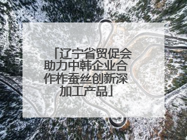 辽宁省贸促会助力中韩企业合作柞蚕丝创新深加工产品