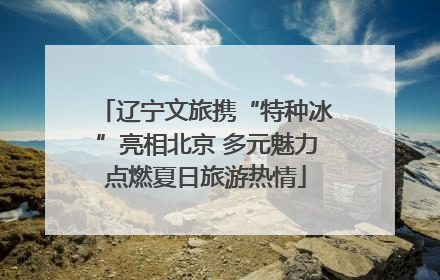 辽宁文旅携“特种冰”亮相北京 多元魅力点燃夏日旅游热情