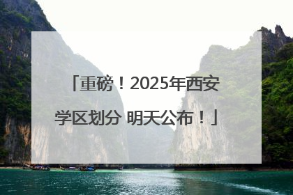 重磅！2025年西安学区划分 明天公布！
