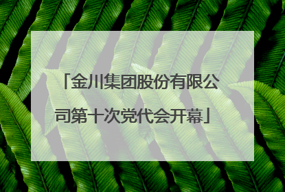 金川集团股份有限公司第十次党代会开幕