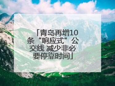 青岛再增10条“响应式”公交线 减少非必要停靠时间