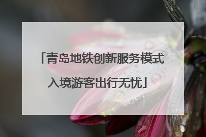 青岛地铁创新服务模式 入境游客出行无忧