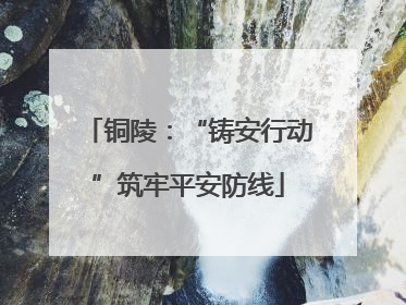 铜陵：“铸安行动”筑牢平安防线
