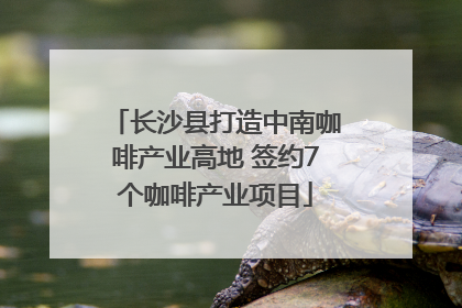 长沙县打造中南咖啡产业高地 签约7个咖啡产业项目