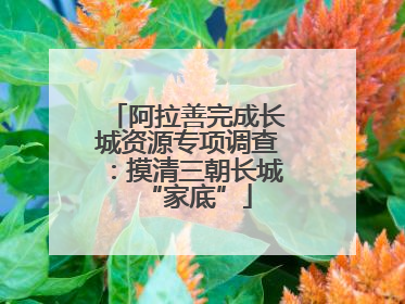 阿拉善完成长城资源专项调查：摸清三朝长城“家底”