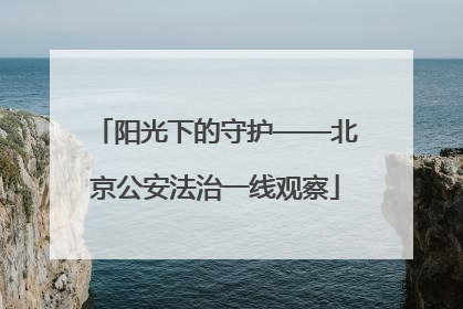 阳光下的守护——北京公安法治一线观察